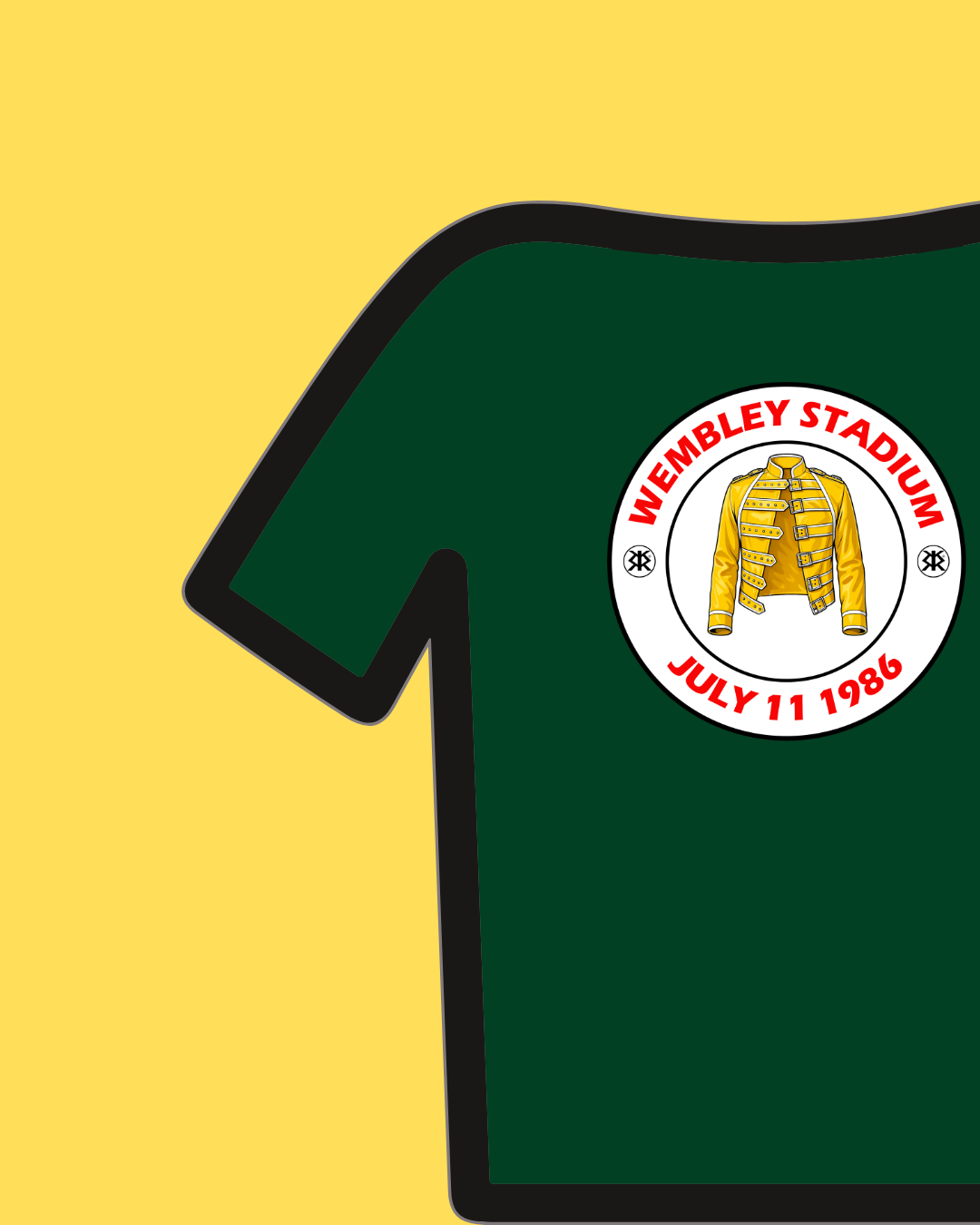 MUSIC TRIBUTE - T-SHIRT QUEEN WEMBLEY 1986